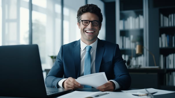 Lawyer using AI for contract management